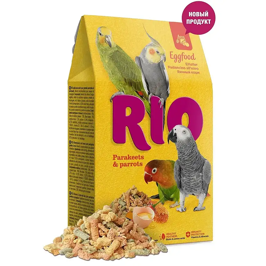 Alimento de Huevo Pequeñas Cotorras y Loros 250 g Rio