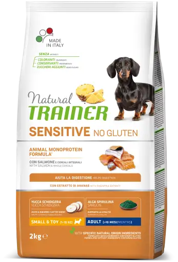Trainer Natural Sensitive No Gluten Small&Toy Adult Salmón y Cereal Integral