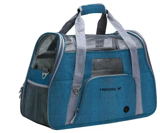 Freedog Transportín Crossworld Azul para Perros Pequeños y Gatos