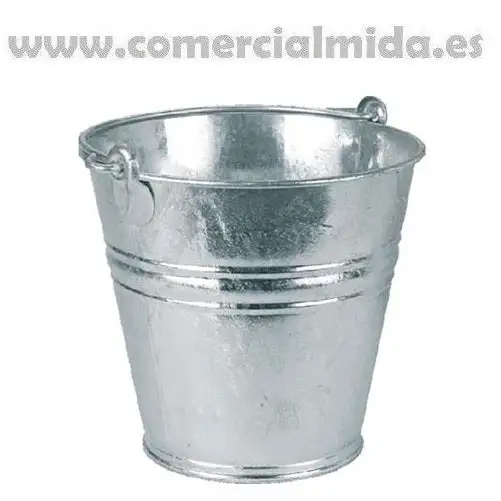 Cubo metálico galvanizado
