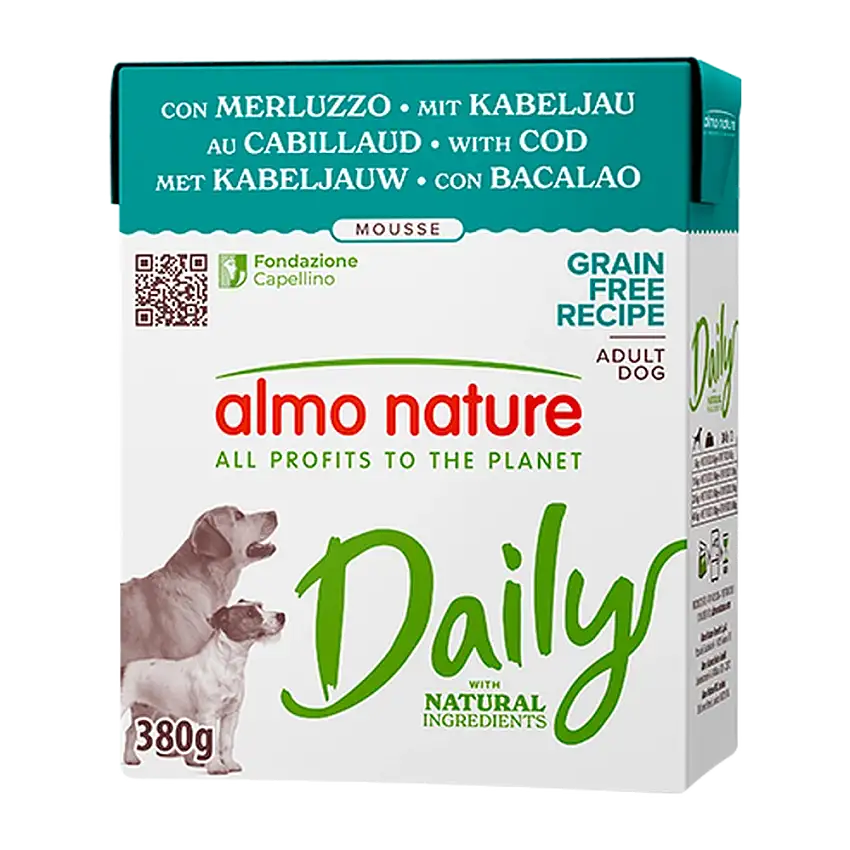 Almo Nature Daily Bacalao Brick Comida Húmeda para Perros