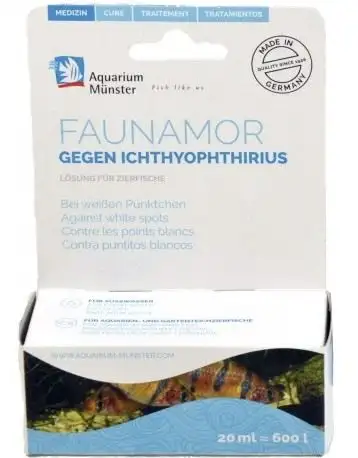 Aquarium Münster Tratamiento Faunamor para peces