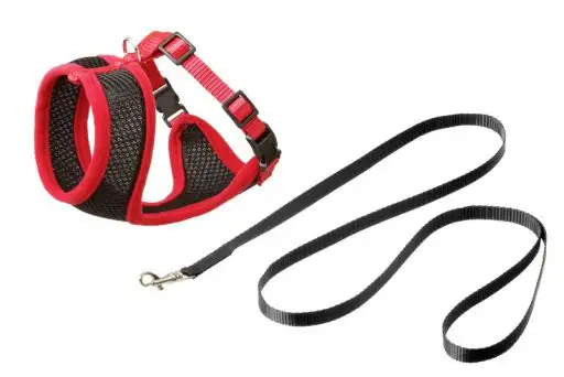 Karlie Flamingo Set Arnés Gato Rojo y Negro