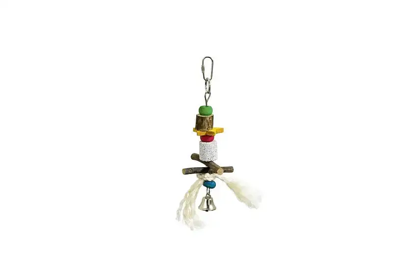 Karlie Colgador Pájaro Madera,Campana,Piedra y Lava - 21 cm