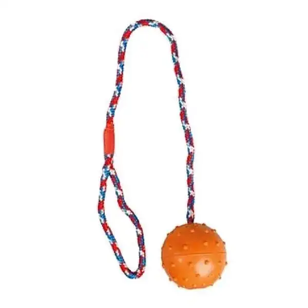 Flamingo Juguete Perro Pelota Pinchos con Cuerda 7 cm