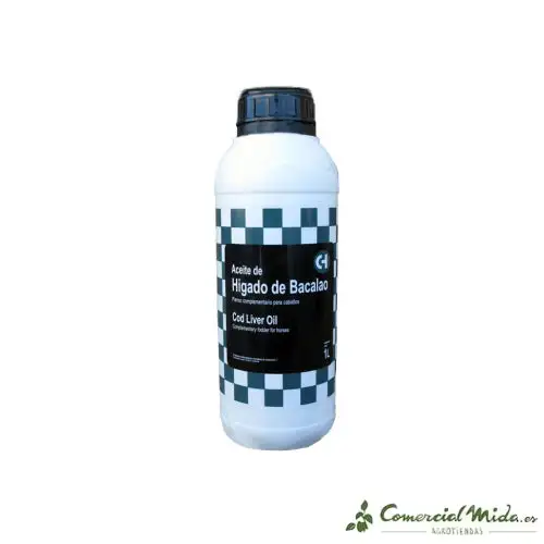 Aceite de Hígado de Bacalao Suplemento Nutricional para Caballos 1 L