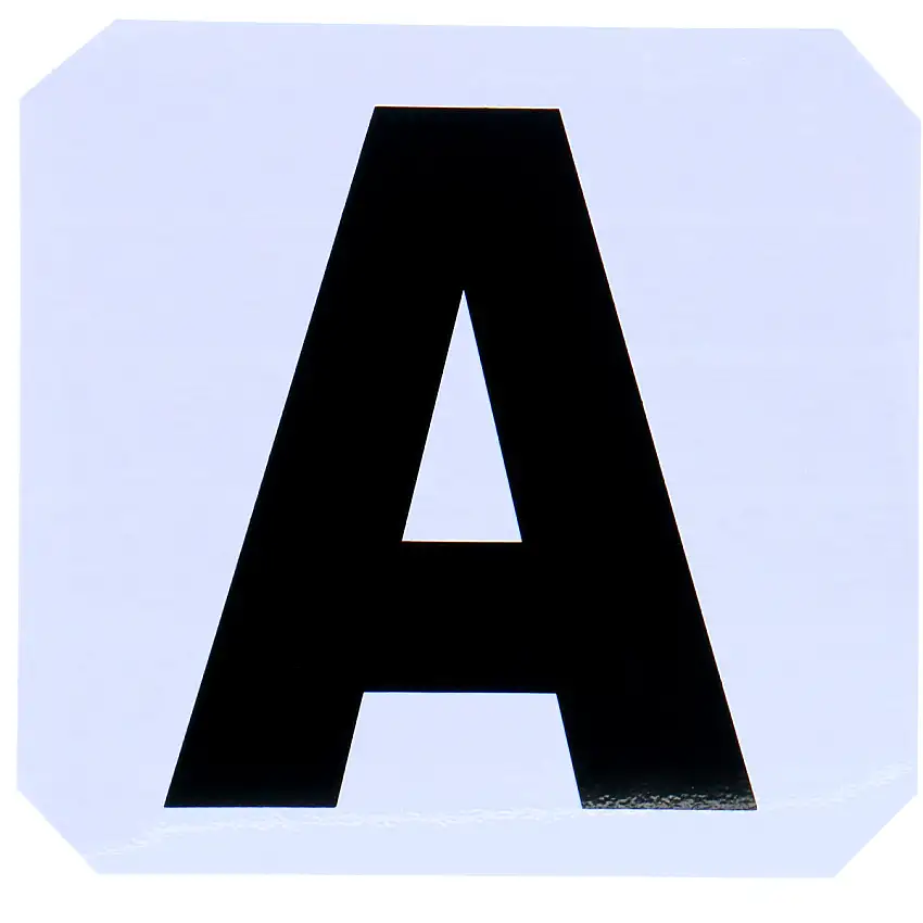 Hippotonic Letras de Picadero Stickers Blanco
