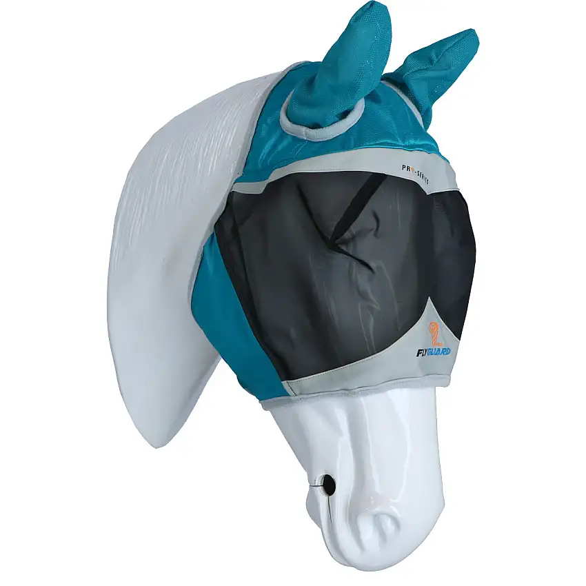 Shires Máscara Antimoscas con Orejas Teal