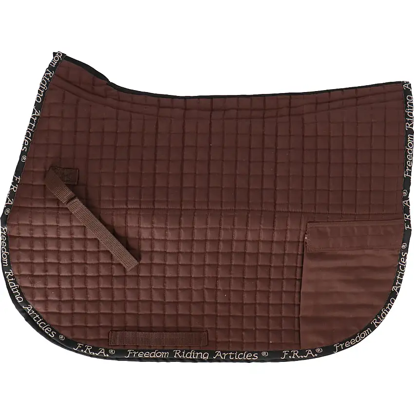 F.R.A. Manta de silla Unica con Bolsas para Silla de Montar Sin Árbol Marron