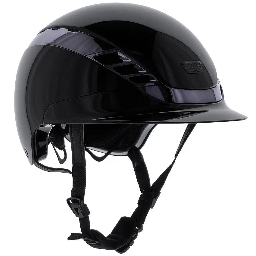 Pikeur Casco AirLuxe CHROME Negro Brillante