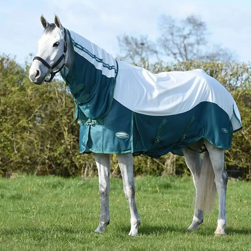 WeatherBeeta Manta Antimoscas ComFiTec Green-Tec Airflow Mesh Combo Neck White/Dragonfly Blue