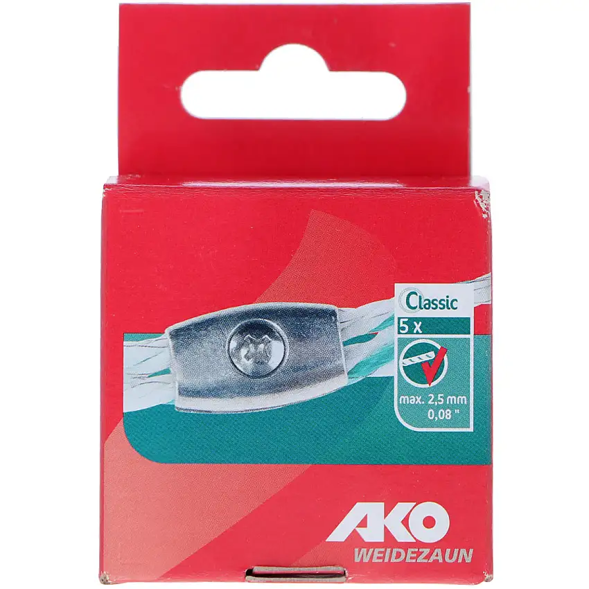 Ako Abrazadera para Cuerda Galvanizada 2,5mm 5 Unidades