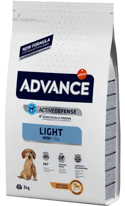 Advance Dog Mini Light Alimento para perros con pollo y arroz | 3 kg