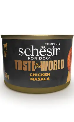 Comida húmeda para perros Schesir Dog Taste the World sabor pollo masala | 8 x 150 g
