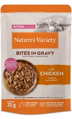 Alimento húmido para Gatos Natures Variety Cat Pedaços em Molho Kitten Frango | Wet (Saqueta) | 28 x 70 g