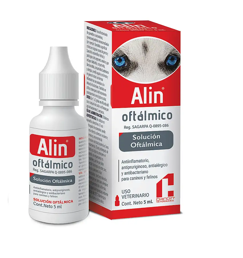 Alin Oftálmico gotas 10 mL perros y gatos ( dexametasona neomicina)