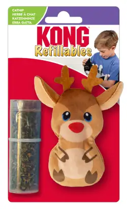 Brinquedo para Gato Kong Holiday Cat Recarregável Rena | 1 unidade (H25C155)