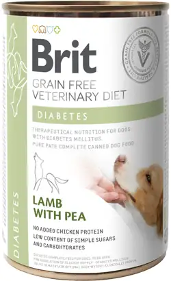 Brit Veterinary Diet Dog Diabetes Grain-Free Lamb with Pea | Wet (Can) | 400 g