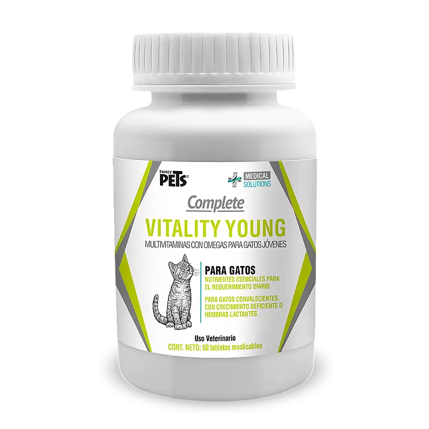 MS Complete Vitality Young para Gatos -  Tabletas Masticables Multivitamínico 60 Tabletas TEMPORALMENTE AGOTADO