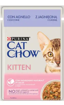 Cat Chow Kitten Lamb & Courgette Wet Cat Food | Wet (Bag) | 26 x 85 g