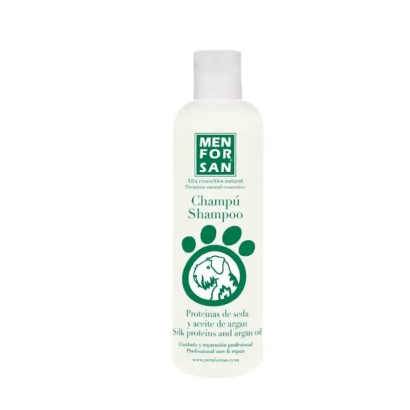 Champú natural con proteínas de seda y aceite de argán 300ml