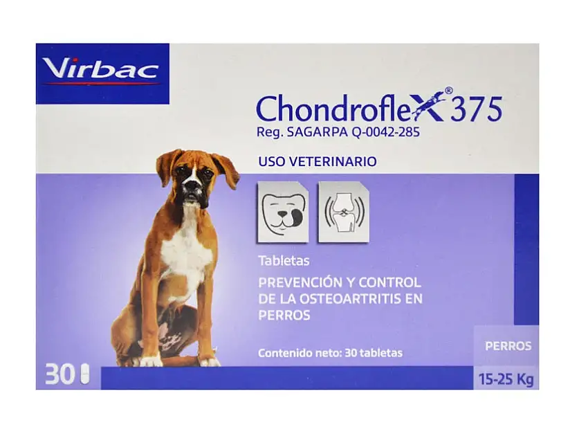 Chondroflex 375 ( 15-25 kg ) 30 tabletas DESCONTINUADO