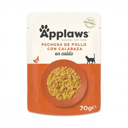 Pack 6 Applaws Comida Húmeda para Gatos de Pollo y Calabaza