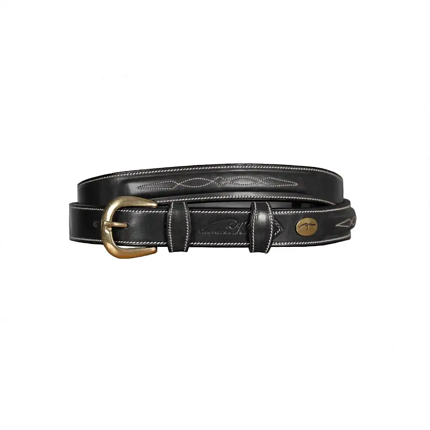 Dyon Cinturón Fancy Cuero Negro