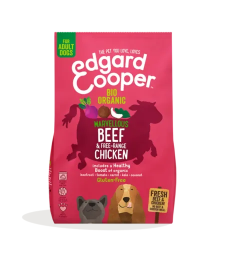 Edgard & Cooper Adult sin Gluten con Vacuno y Pollo Ecológico y Frescos