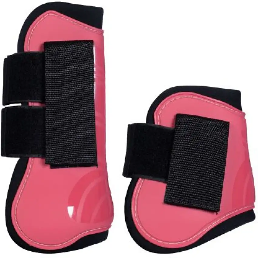 HKM Protectores de Tendones y Botas para Menudillos Genua Set Frambuesa