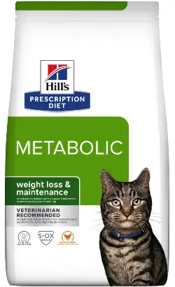 Hills Prescription Diet Feline Metabolic con pollo, alimento veterinario para gatos | 1,5 kg