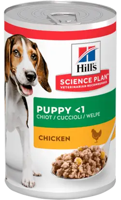 Alimento húmedo para cachorros Hills Science Plan con pollo | Lata | 24 x 370 g | -20 % en la segunda caja
