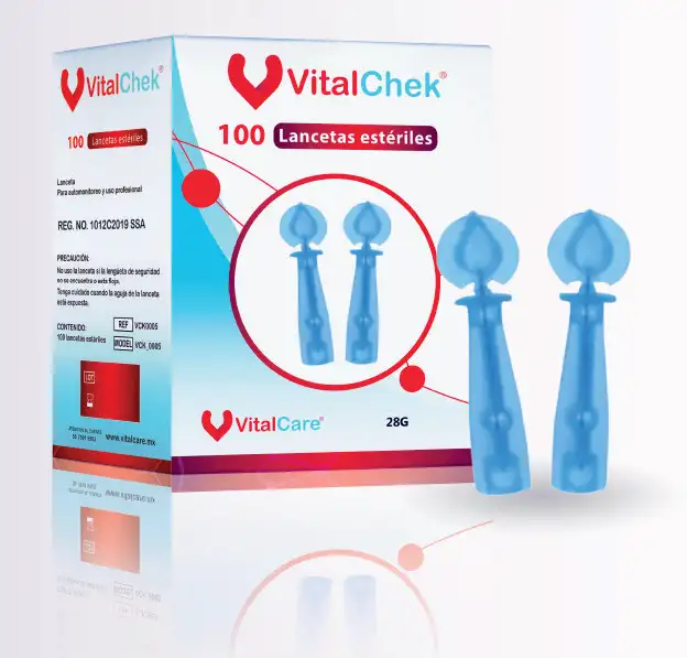 Lancetas Universales Vital Care 100 piezas