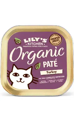 Lilys Kitchen Cat Adult Organic Turkey Paté Wet Food | Wet (Terrine) | 19 x 85 g