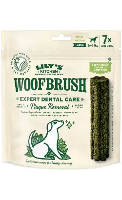 Lilys Kitchen Dog Woofbrush Large Dental Sticks | 7 sticks