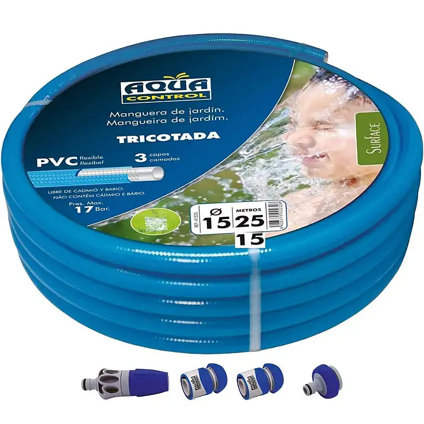 Manguera Kit Tricotada 15 metros + Accesorios Aqua Control