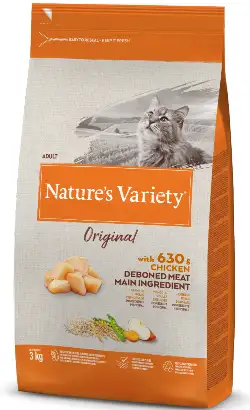 Comida para gatos Nature's Variety con granos saludables de pollo | 1,25 kg