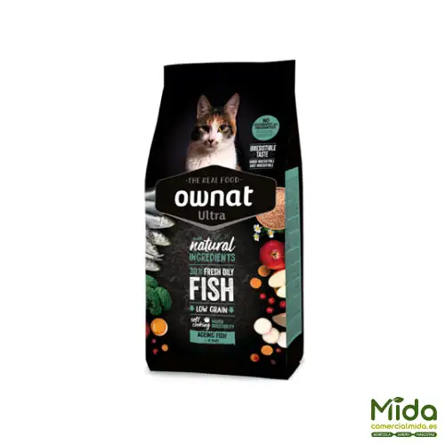 Pienso OWNAT Ultra Ageing Fish para Gatos Mayores
