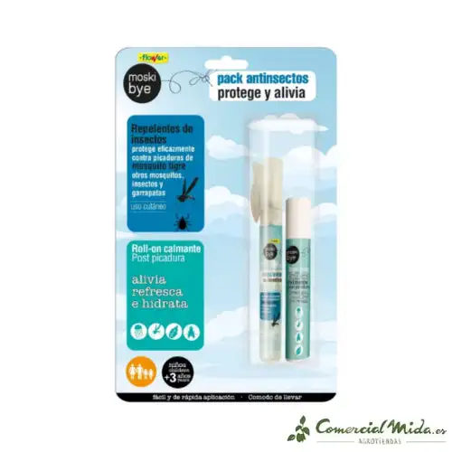 FLOWER Pack Repelente + Calmante Mosquitos (Eficaz contra Mosquito Tigre)