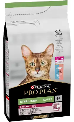 Pro Plan Cat Savoury Duo Sterilised Adult CodFish & Trout Cat Food | 1.5 kg