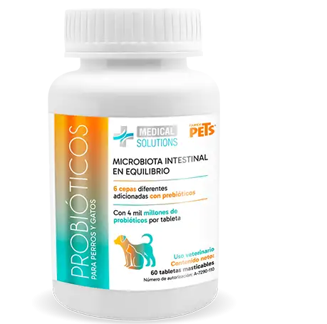 MS Probióticos  60 Tabletas Masticables (Perros - Gatos )