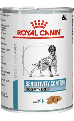 Royal Canin Vet Sensitivity Control Canino con Pato y Arroz | Alimento húmedo (lata) | 12 x 410 g