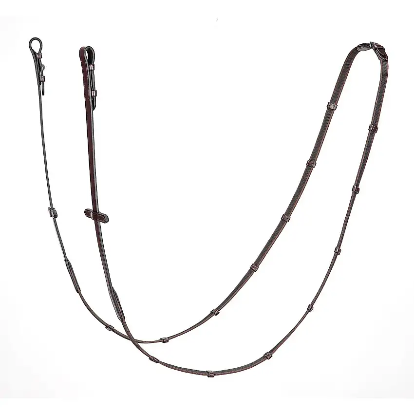 Equiline Riendas Antideslizante Marron