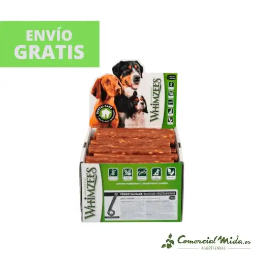 SNACKS WHIMZEES VEGGIE SAUSAGE L Snacks Dental para Perros Grandes 50UDS