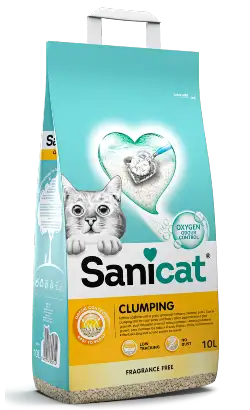 Sanicat Clumping Fragrance Free Cat Litter | 16 Lt