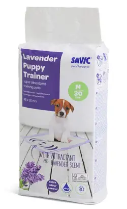 Savic Tapetes para cão Puppy Trainer Pads Lavender | M | 30 Unidades