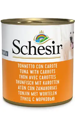 Schesir Dog Tuna and Carrot Wet Food in Gelatin | Wet (Can) | 16 x 285g