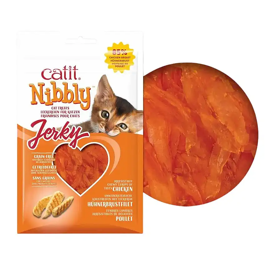 Catit Snack Nibbly Jerky Pollo Gatos 30 g