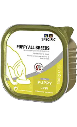 Alimento húmedo específico para cachorros CPW de todas las razas | Húmedo (terrina) | Caja con 6 terrinas de 300 g