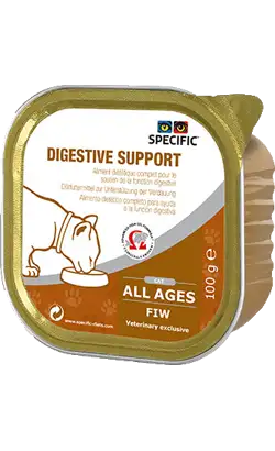 Alimento húmedo veterinario Specific Cat FIW Digestive Support para gatos | Húmedo (Terrina) | Caja con 7 terrinas de 100 g